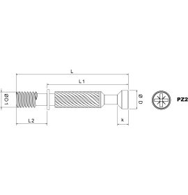 Стяжка мебельная с саморезом GM 35.119-GM 35.121