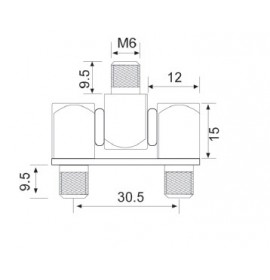 Петля шарнирная 12 мм TK-100406-1