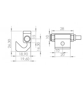 Петля скрытая TK-100409-2