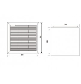 Вентиляционная решетка с фильтром 250х250 TK-100516-1