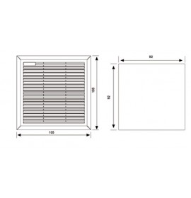 Вентиляционная решетка с фильтром 105х105 TK-100517-1