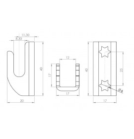 Блокировка для плоской тяги TK-100306-2