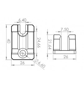 Блокировка для плоской тяги TK-100306-4