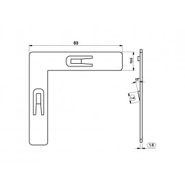 Соединительный элемент для рамки slide-in GMRP-1101
