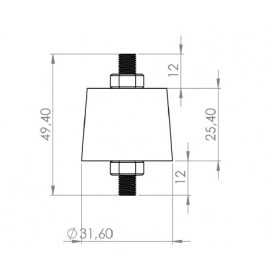 Изолятор шинный болт TK-100552