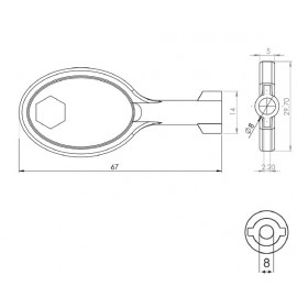 Ключ для замка двойной элемент TK-100310-4