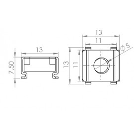 Гайка закладная М10 TK-100507-4