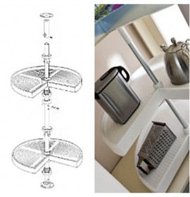 "Карусель" 3/4 для кухонного шкафа GM 2372, GM 2381