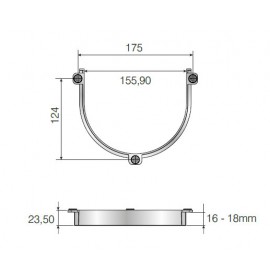 Пластиковый ограничитель для сифона вертикальный U-образный GM 30.00004