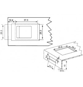Замок-защелка сдвижная для шкафа (1,2 мм) TK-100323-1