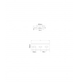 Din-рейка 200 см оцинкованная TK-100900-1
