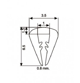Уплотнитель торцевой П-образный TK-100601