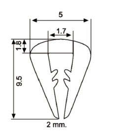 Уплотнитель торцевой П-образный TK-100602