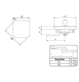 Замок для шкафа TK-100208-1