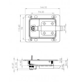 Замок для кабины TK-100020-V1