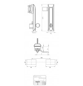 Замок с поворотной ручкой TK-100001-1