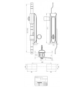 Замок с поворотной ручкой TK-100002-3