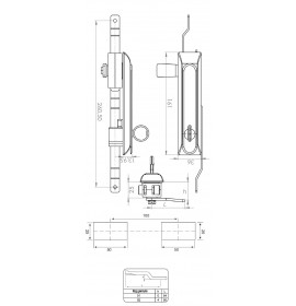 Замок с поворотной ручкой TK-100002-5