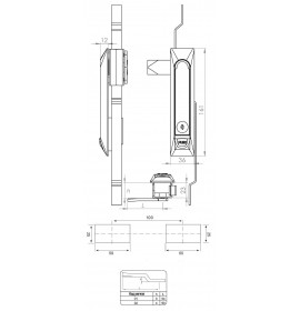 Замок с поворотной ручкой TK-100004-1