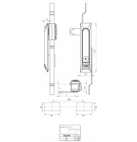 Замок с поворотной ручкой TK-100004-3