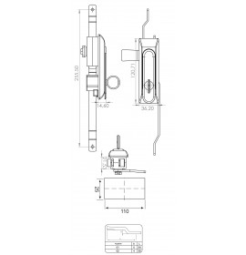 Замок с поворотной ручкой TK-100006-1