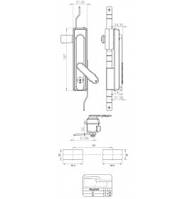 Замок с поворотной ручкой TK-100304-1
